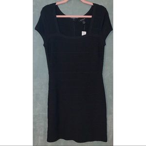 White House Black Market Black Bandage Knit Dress